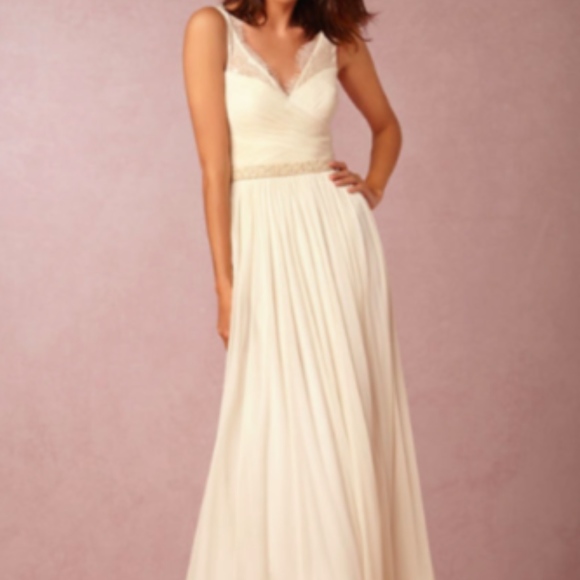 Anthropologie Dresses & Skirts - BHLDN Anthropologie Lace hitherto fleur off white
